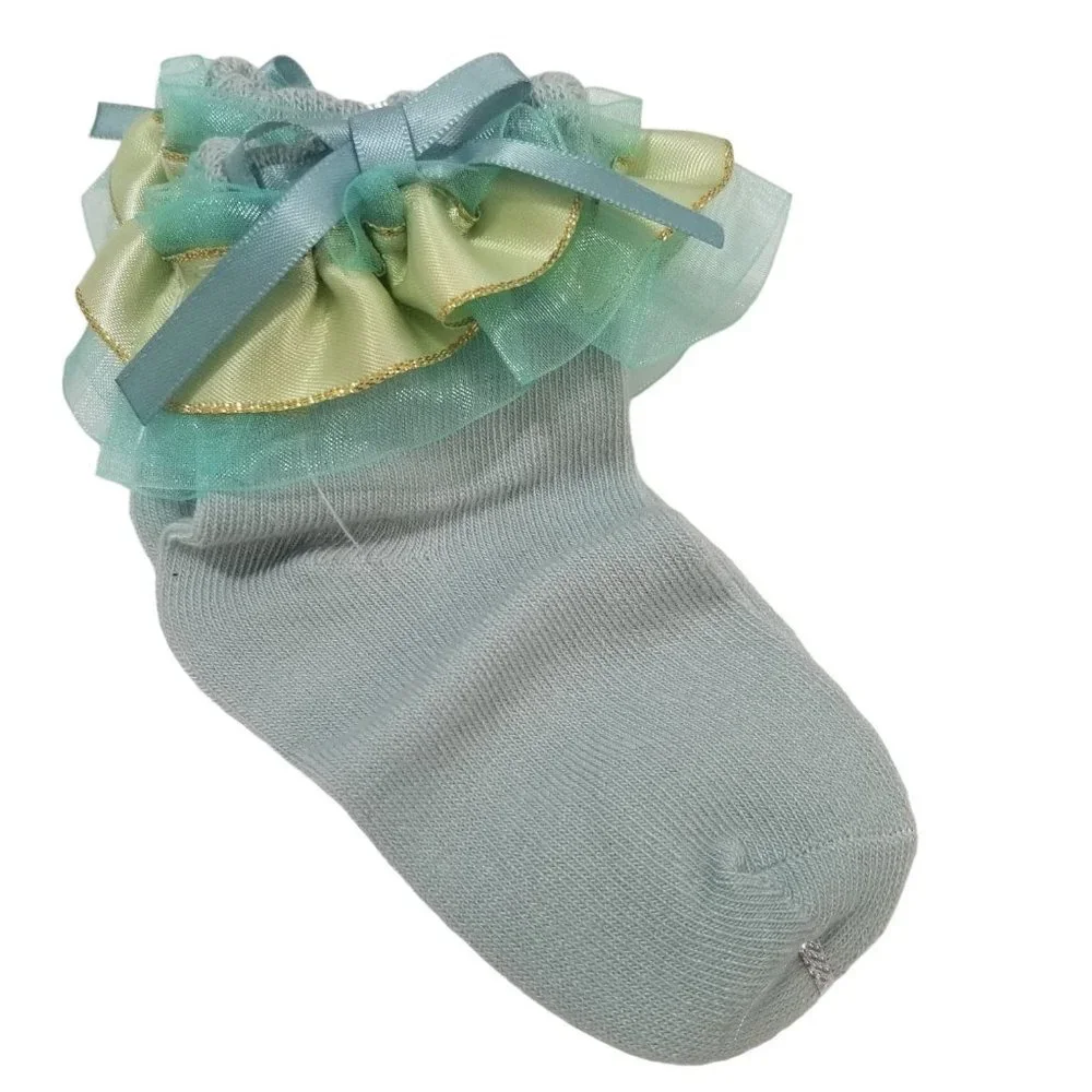 NEW SHEIN RUFFLE BABY‎ Girls Lace Trim Socks Size 6-12M